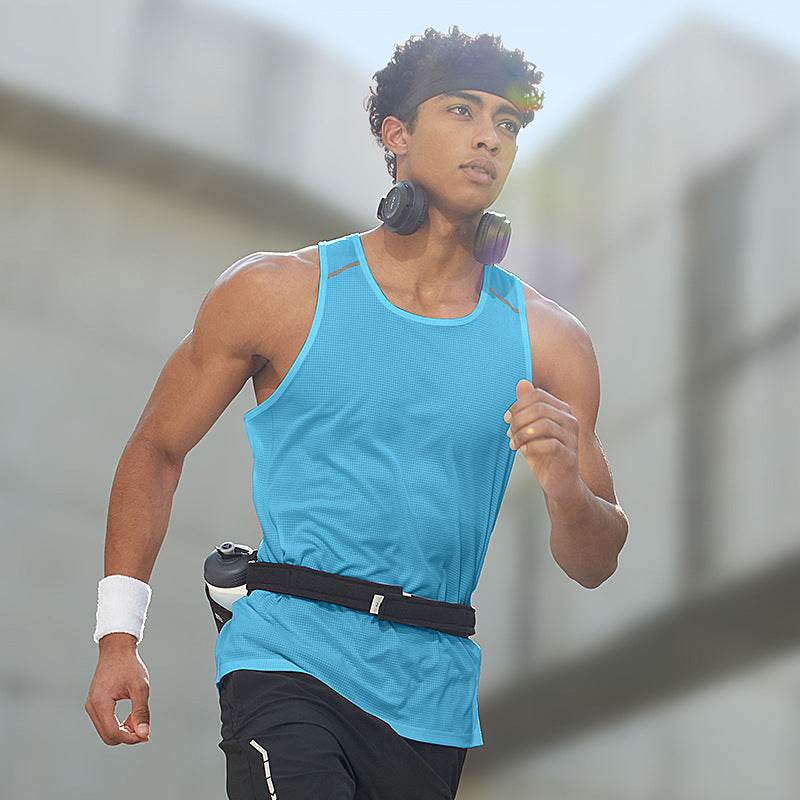 Sleeveless Quick Drying Marathon Sports Workout Gym Tank Top for Men