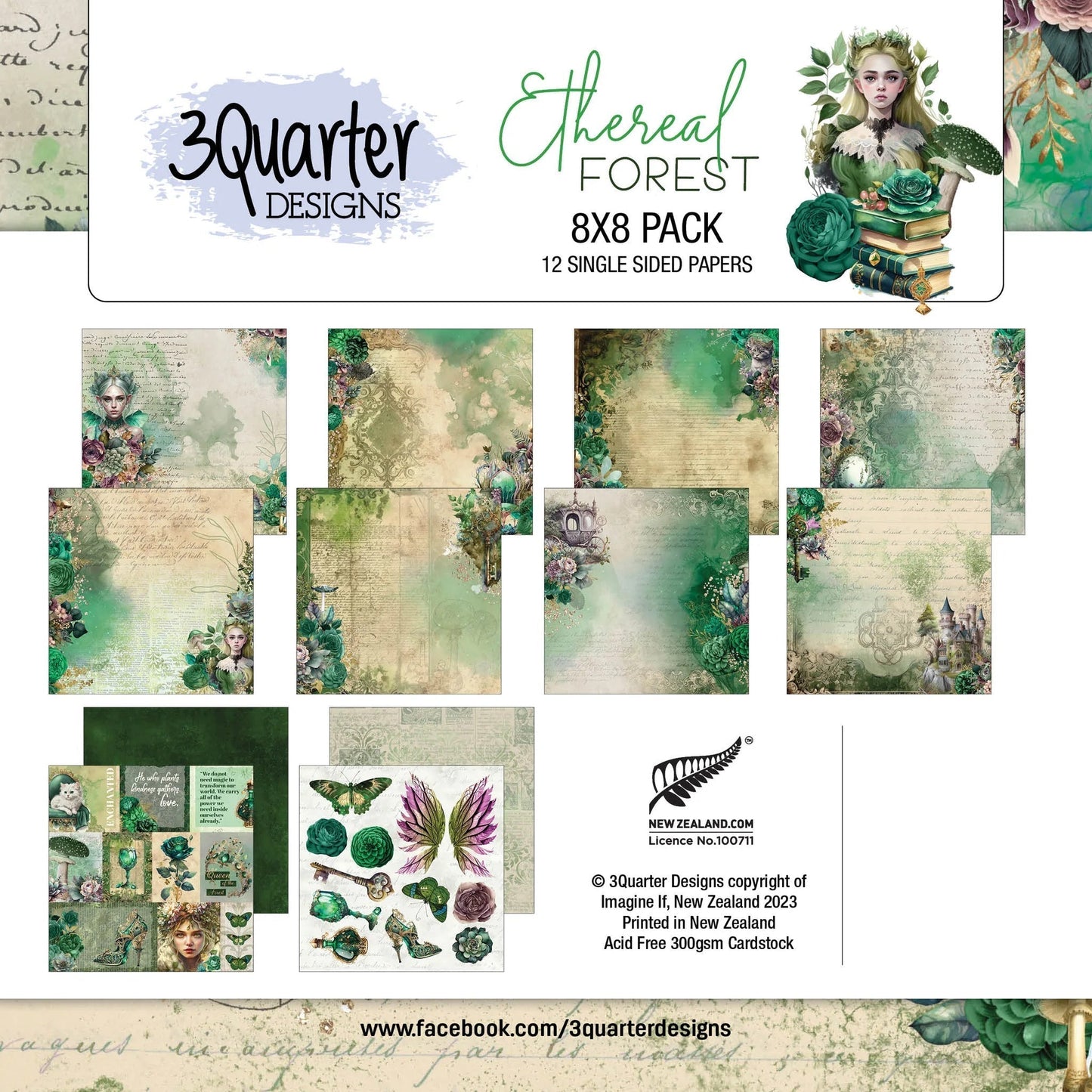 Ethereal Forest Paper Pack 8" x 8"