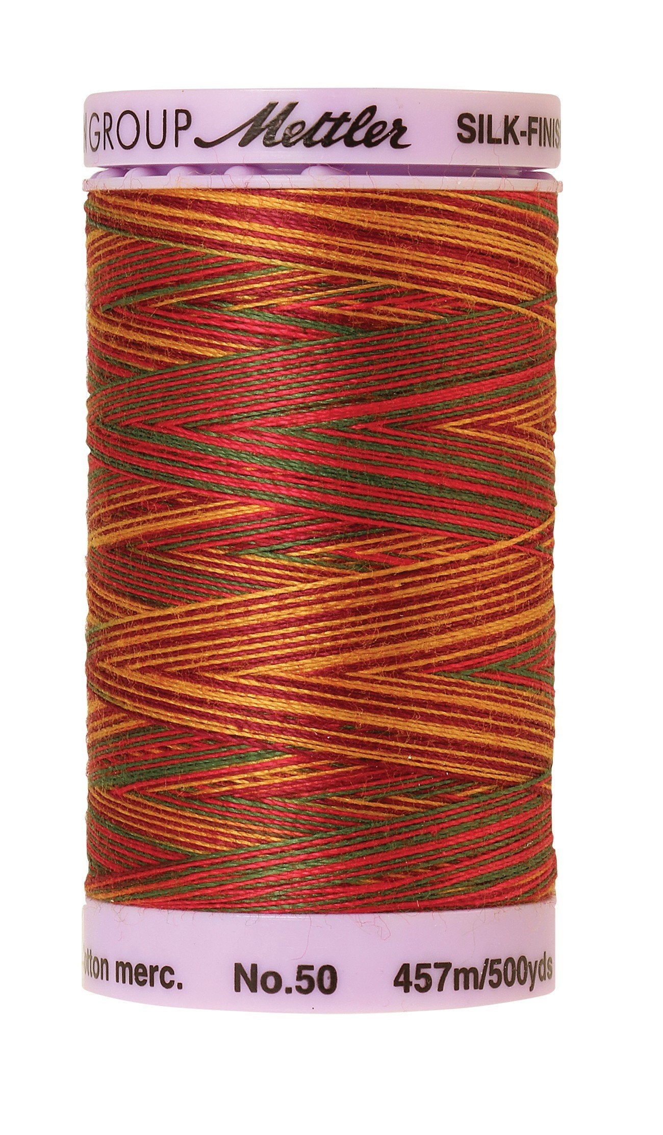Mettler Silk-Finish 50wt Variegated Cotton Thread 500yd/457M Poppy Garden