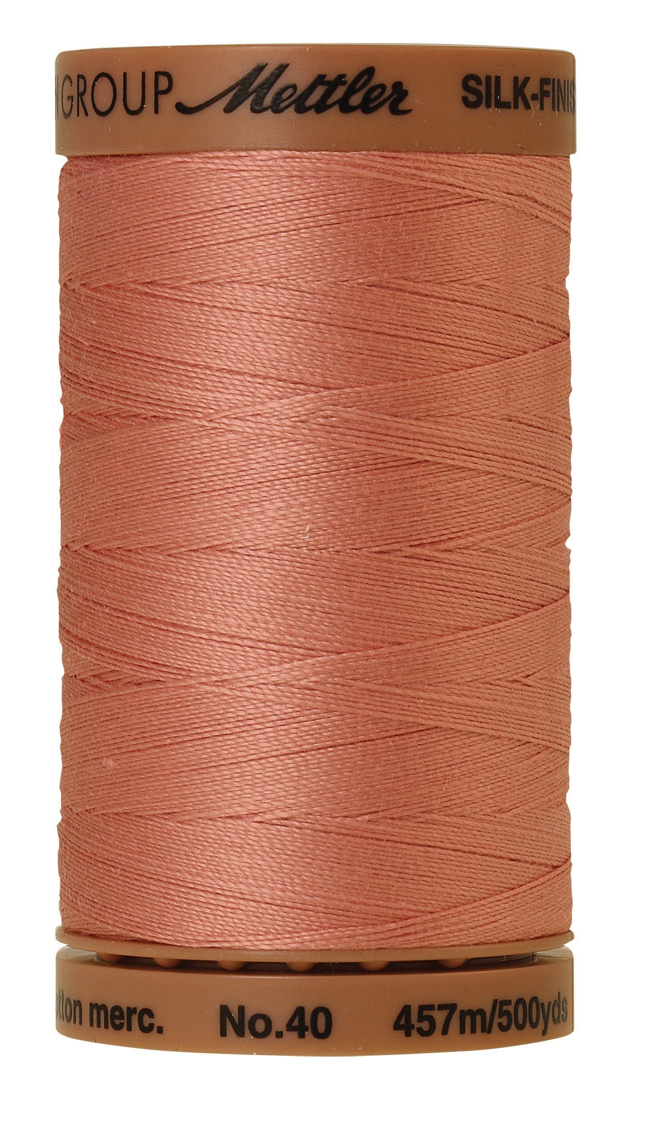 Fil de coton uni Mettler Silk-Finish 40wt 500yd/457M Rose antique