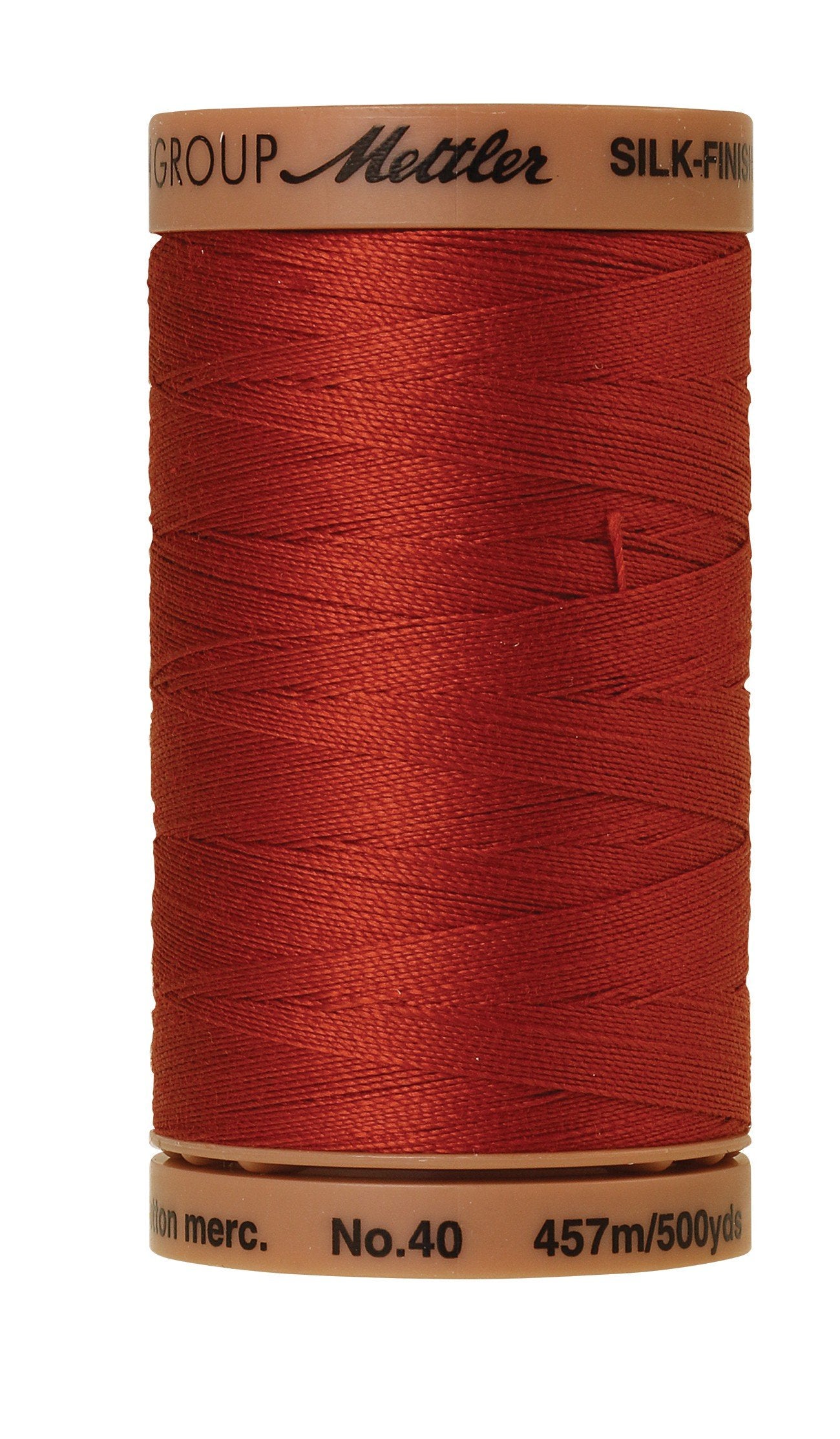 Mettler Silk-Finish 40wt Solid Cotton Thread 500yd/457M Brick