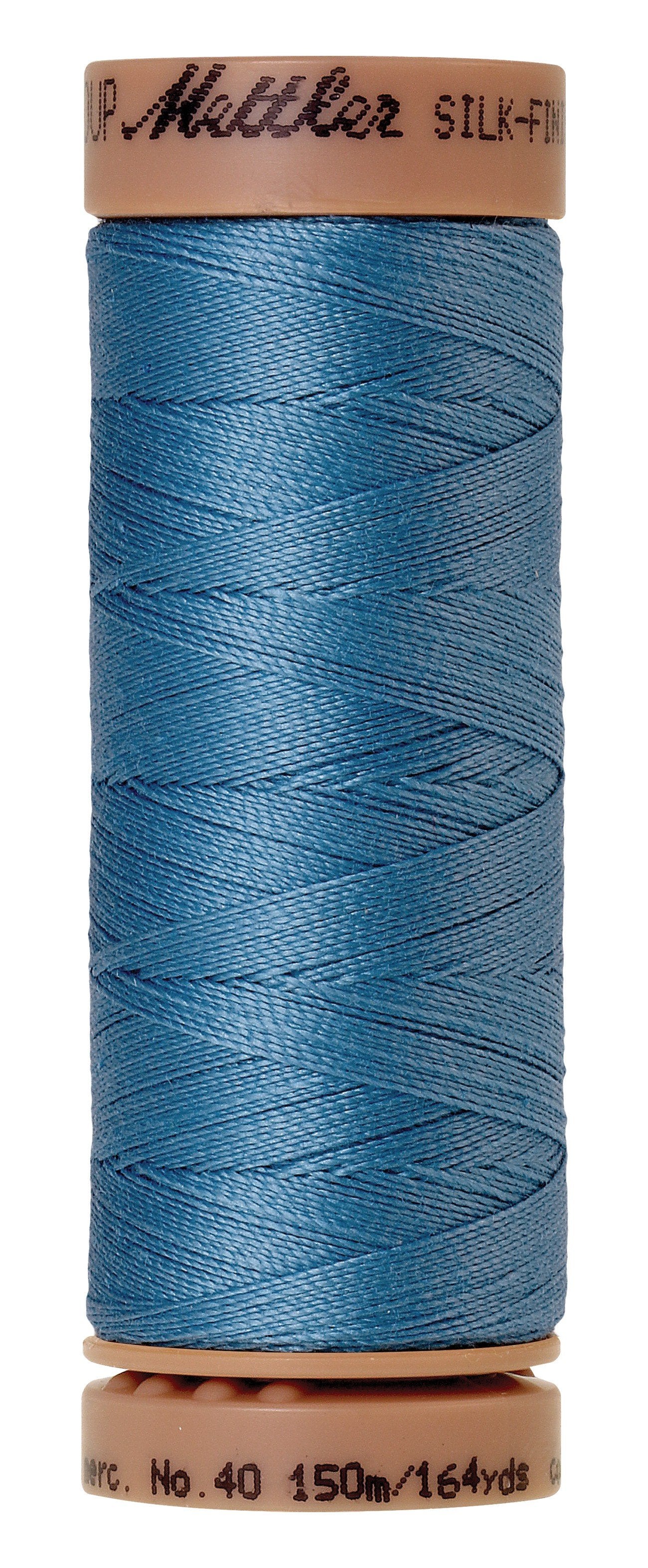 Mettler Silk-Finish 50wt Solid Cotton Thread 164yd/150M Reef Blue (Copy)