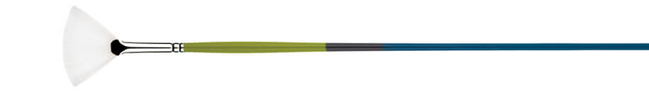 Princeton - Snap! White Taklon - Long Handle - Fan