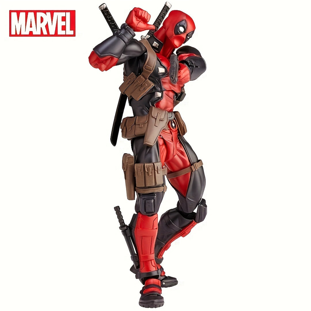 Disney Marvel Deadpool Action Figure - Articulated Joints & Face-Changing Feature, Pvc Collectible For Ages 14+ By Ume