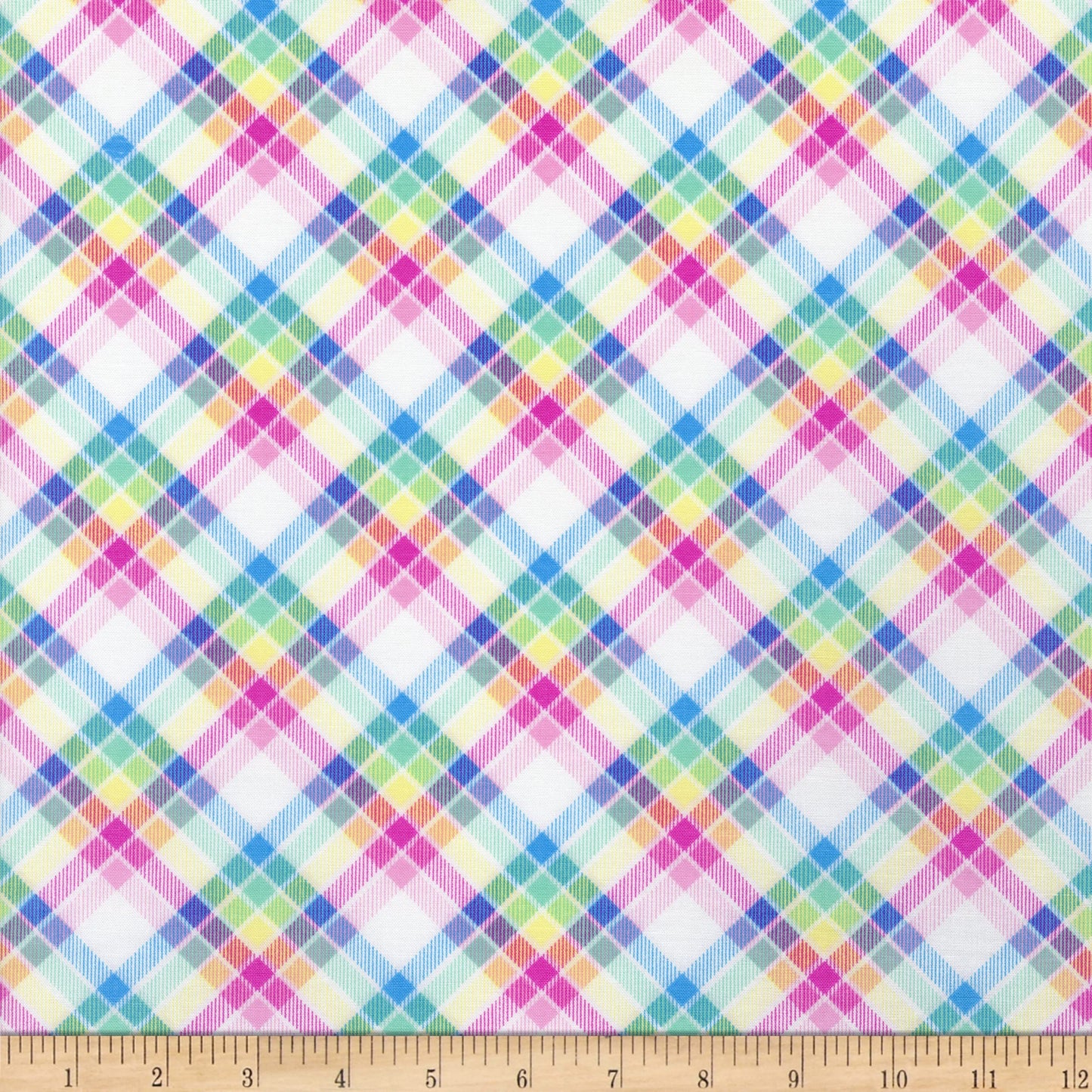 Bunny Tails by Robert Giordano - White Plaid