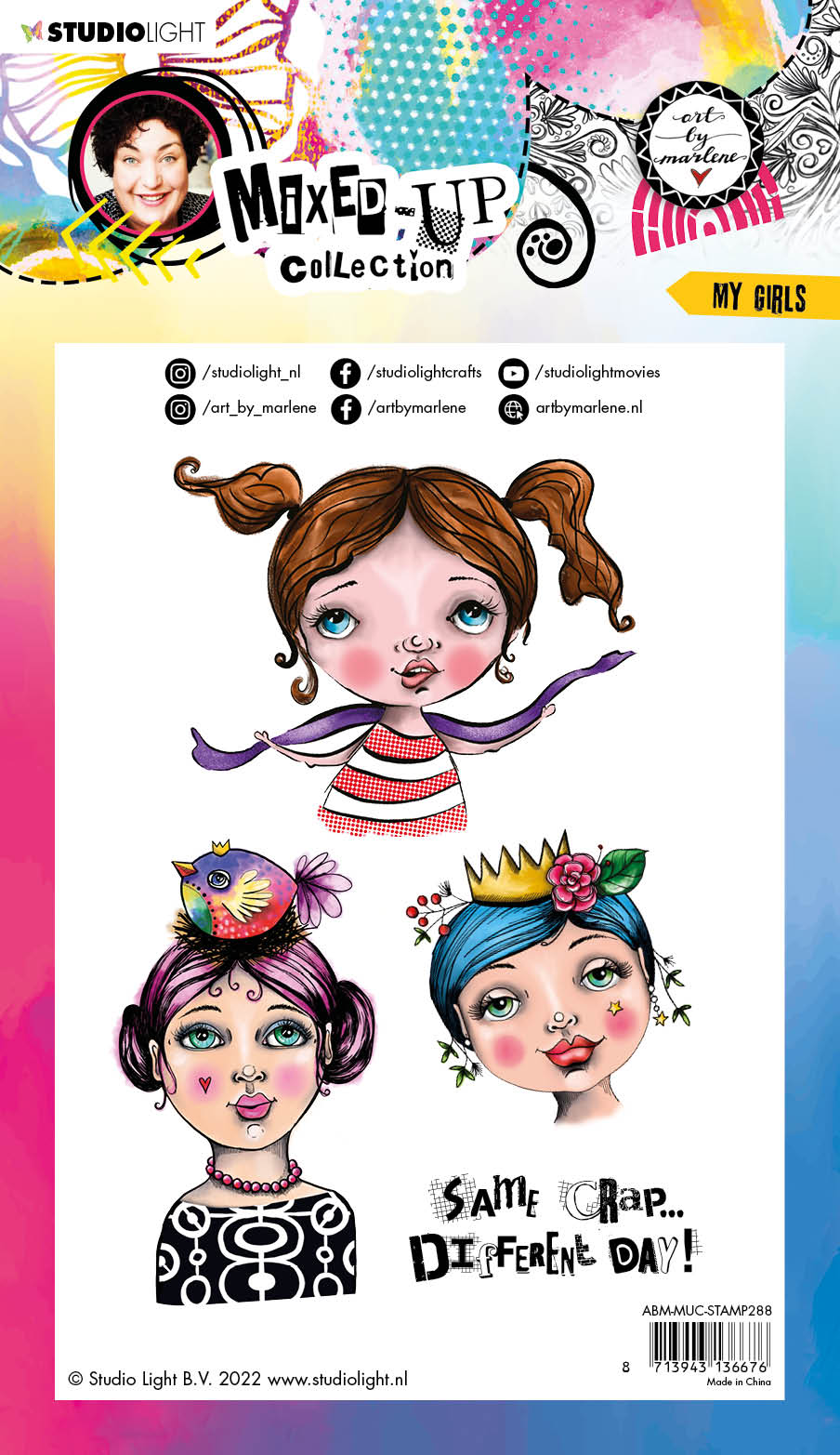 ABM Tampon Transparent Mes Filles Collection Mélangée 148x210x3mm 4 PC nr.288