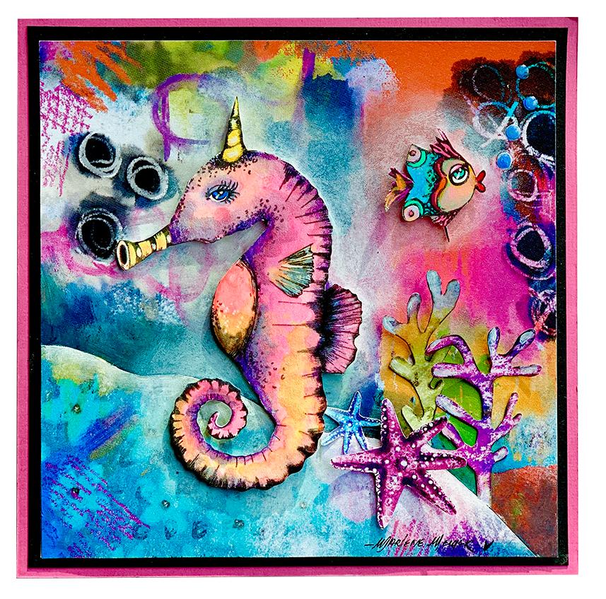 ABM Cling Stamp Sally (Sea horse) So-Fish-Ticated 100x120mm nr.16