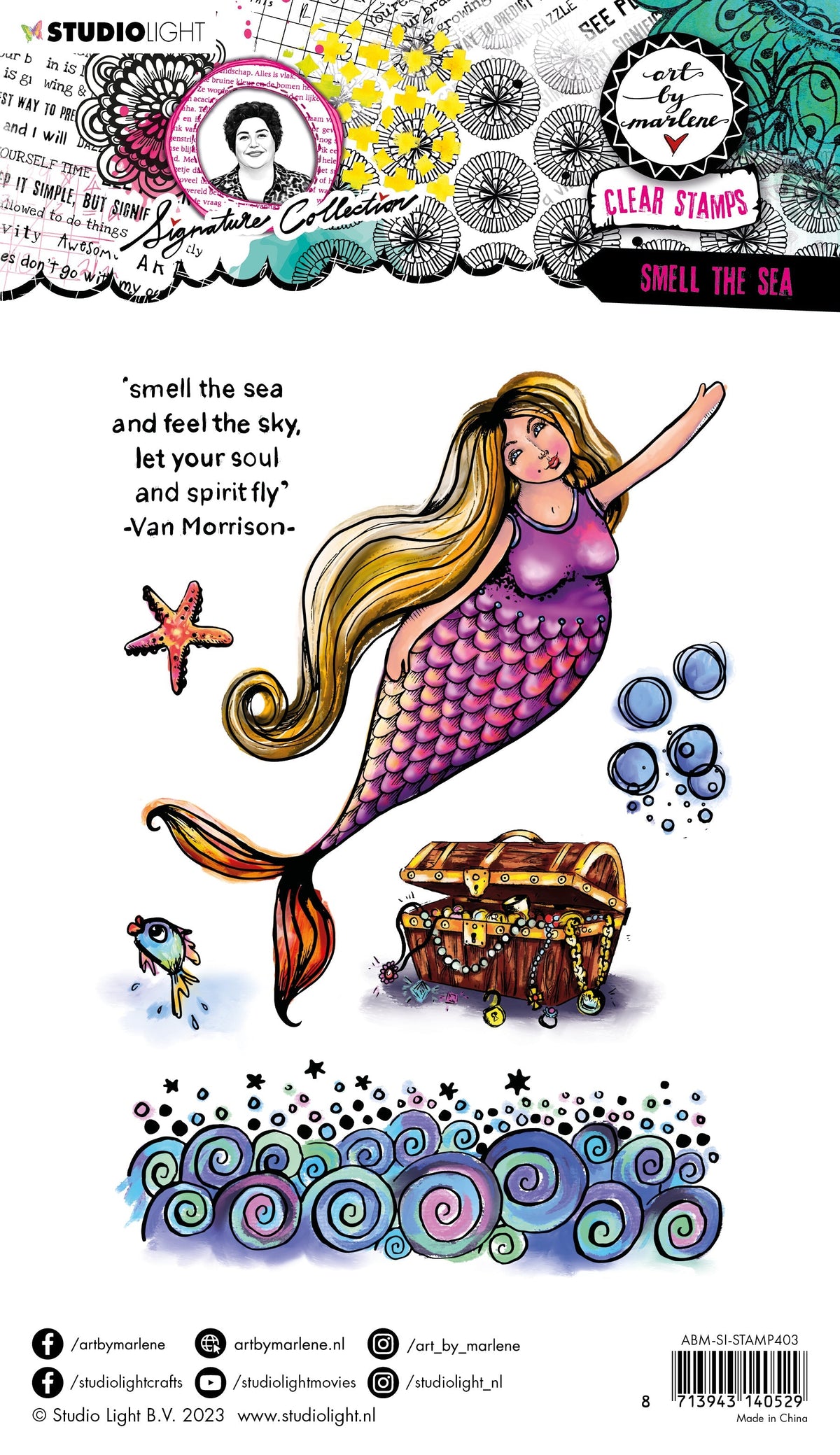 ABM Clear Stamp Smell The Sea Collection Signature 200x138x3mm 7 pcs nr.403