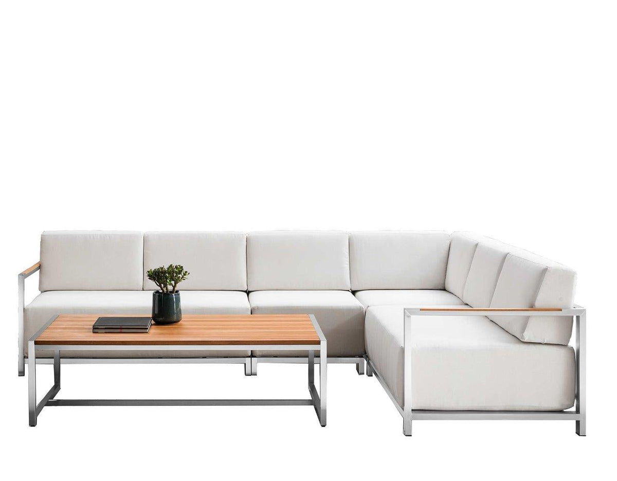Canapé d'angle Acacia Lux avec coussins Sunbrella®
