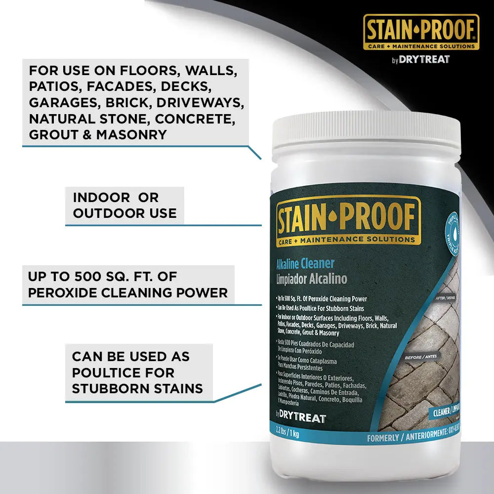 Alkaline Cleaner by Stain-Proof | Powdered Concentrate Stone Cleaner