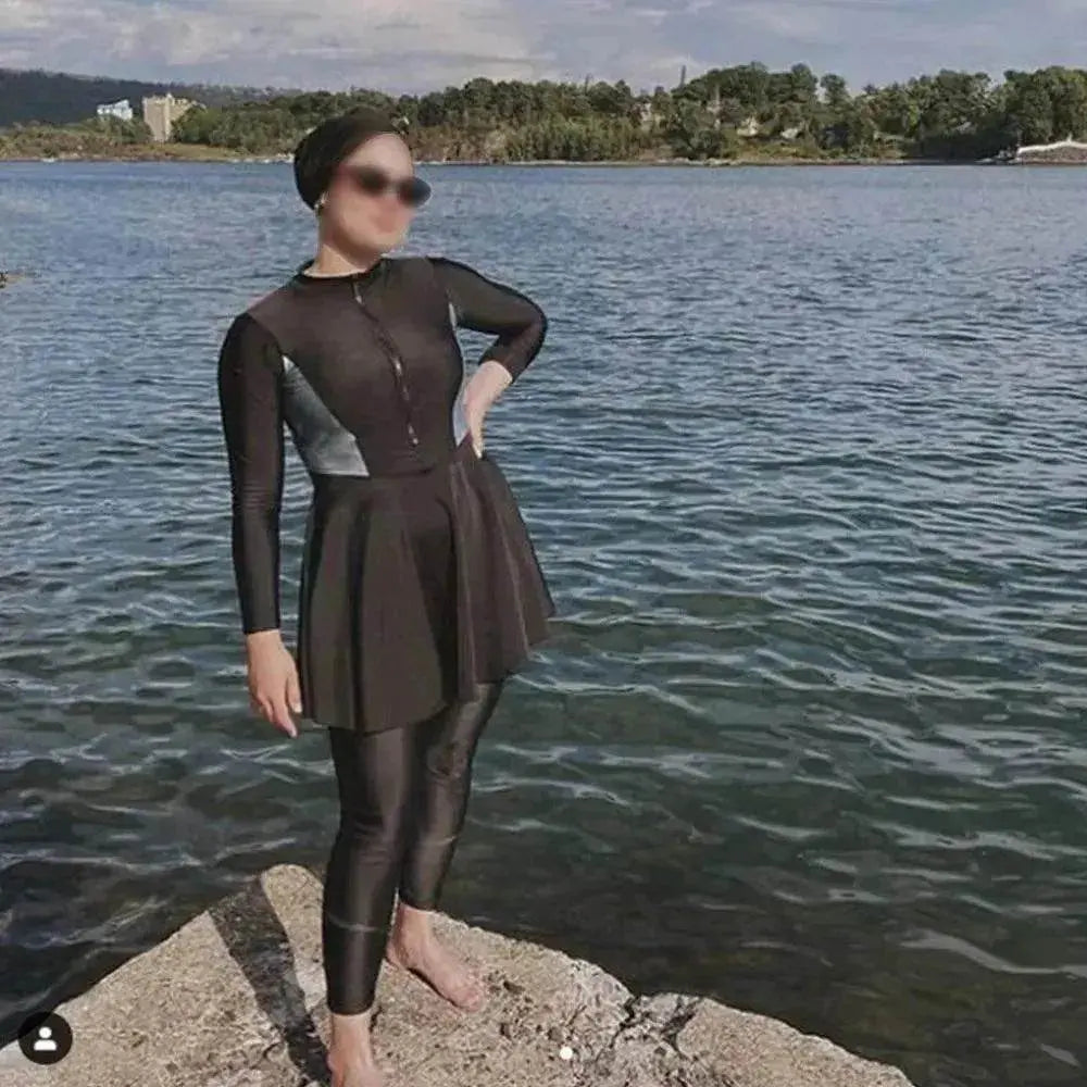 Maillot de Bain Arabe Femme Trois Pièces Conservateur