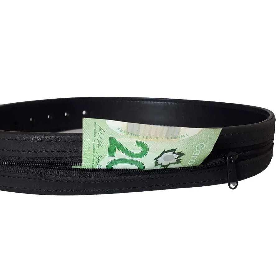 Ceinture Porte-Billets en Cuir pour Homme avec Boucle Amovible BOL