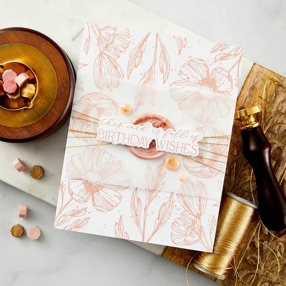 Flower Stems Press Plate & Die Set from the Pressed Posies Collection