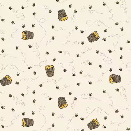 Riley Blake - Winnie the Pooh - Bees Cream - C17004R-CREAM