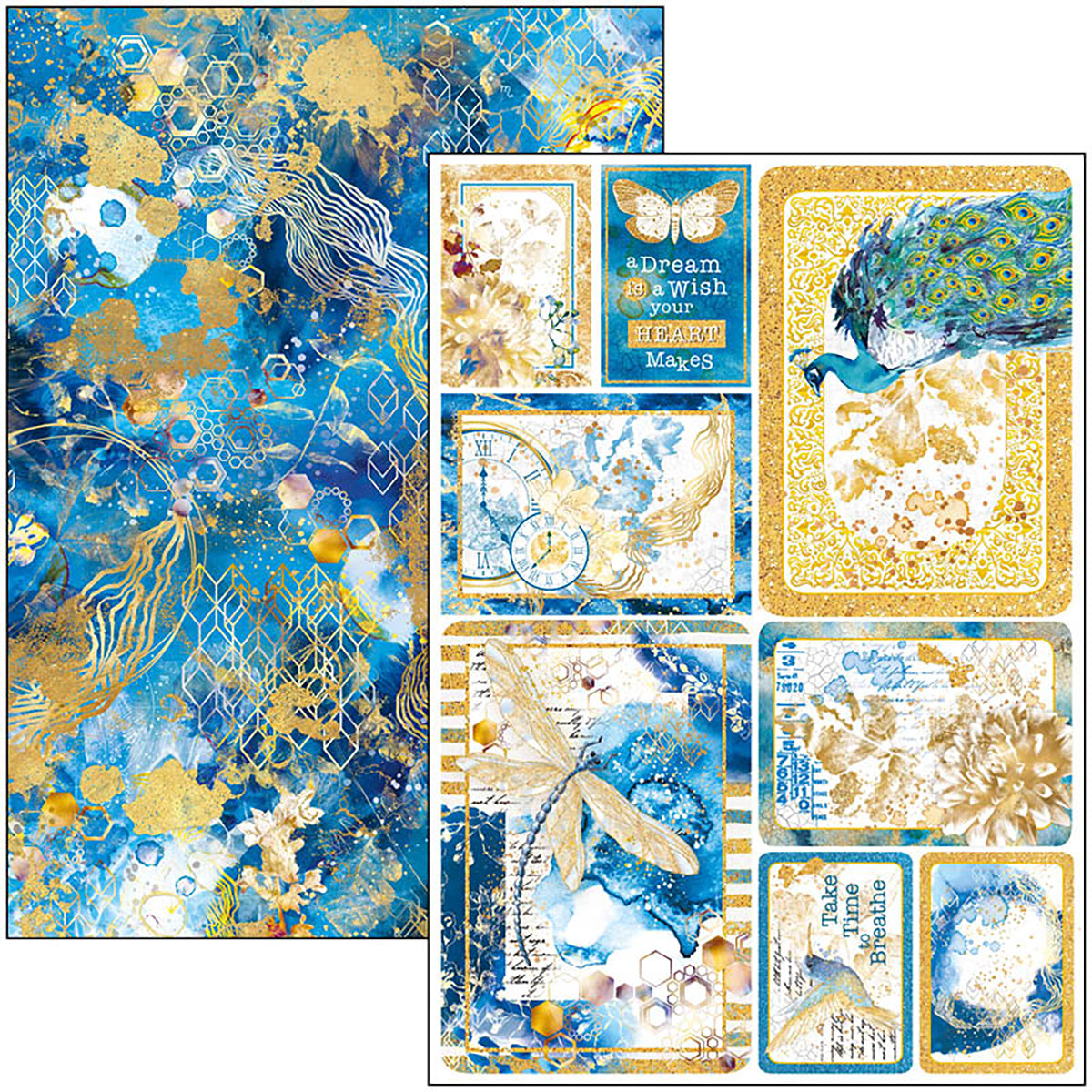Bloc de papier créatif Indigo Bloc A4 9 feuilles/paquet