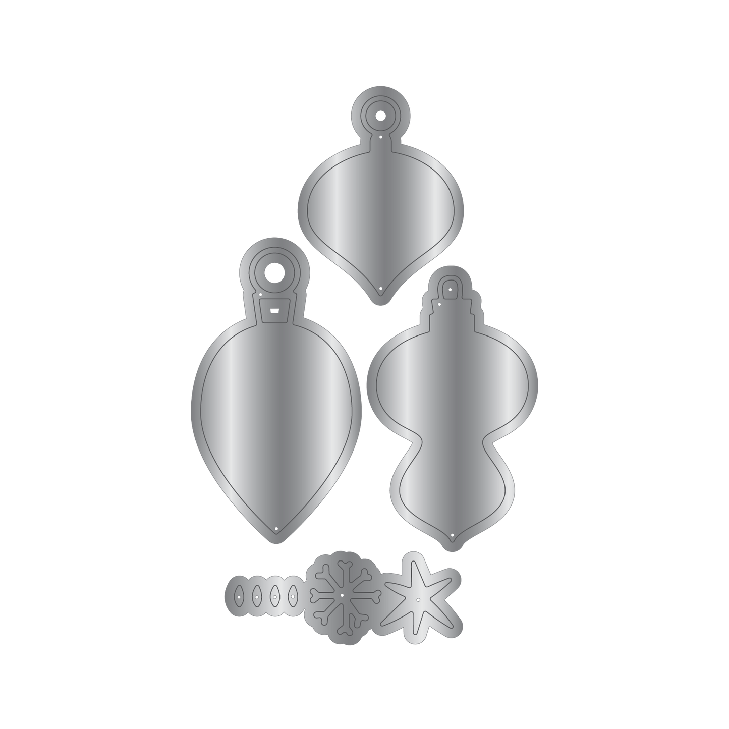 Crafters Companion Metal Die Christmas Embellishment - Baubles