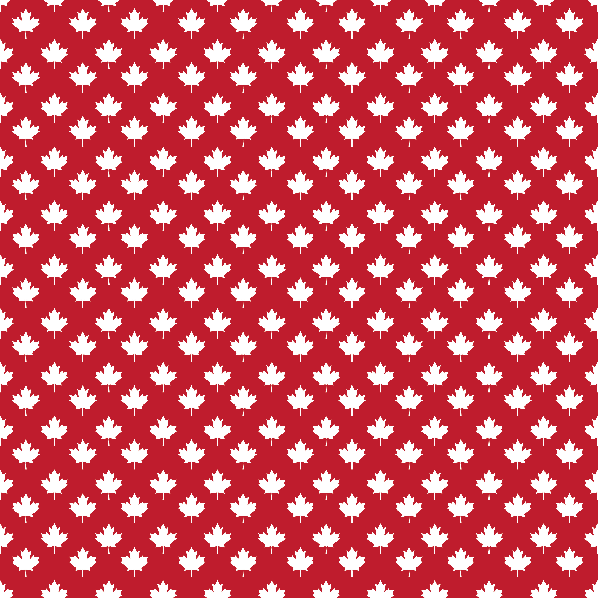 Jour du Canada Motif Feuille d'érable #1 Fond rouge