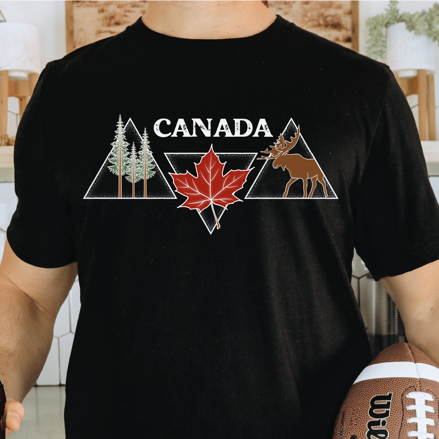 T-shirt unisexe Canada Triangle | Vêtements canadiens