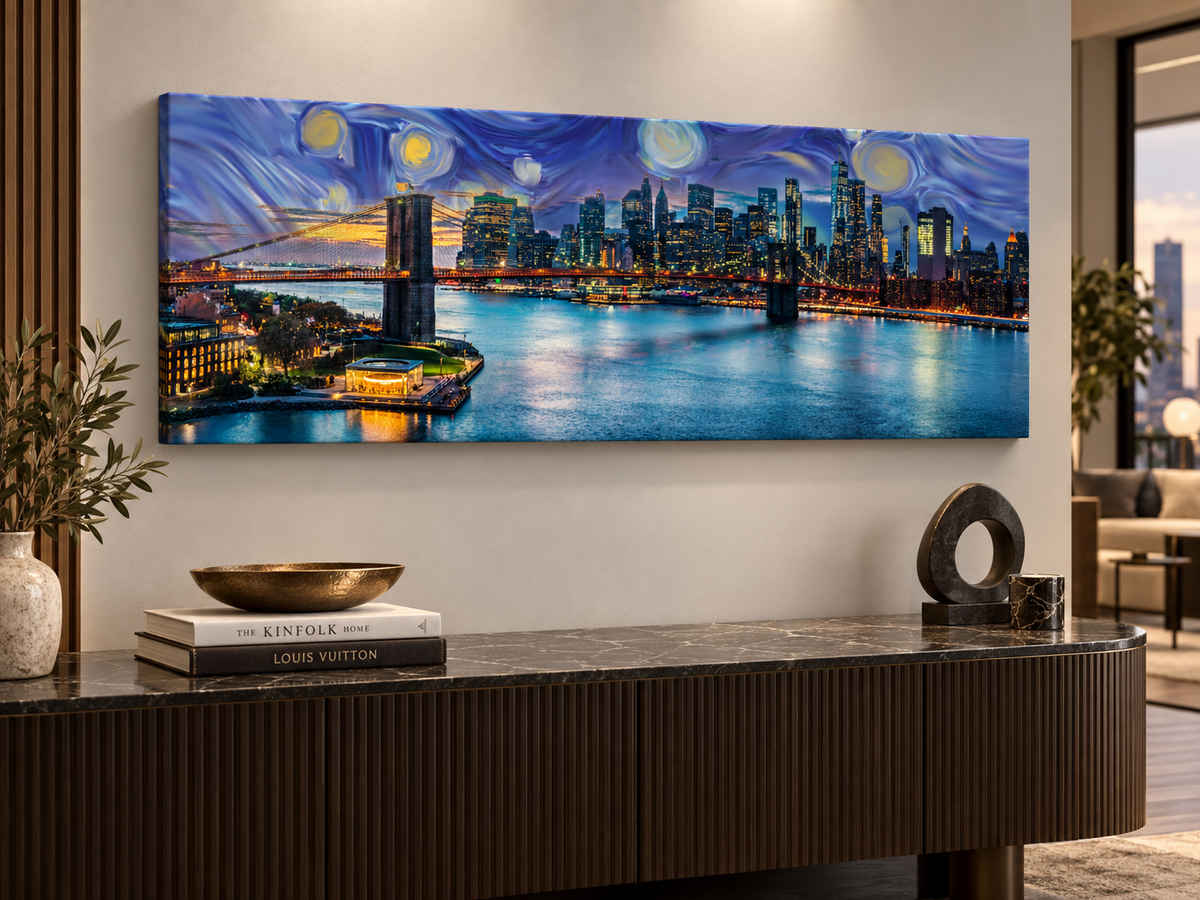 Cities Skylines-Pont au coucher du soleil (New York)-Art mural