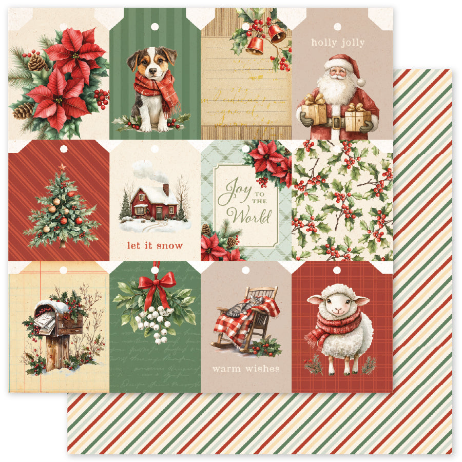 Christmas Tree Farm Basics D 12x12 Paper (12pc Bulk Pack) 35289