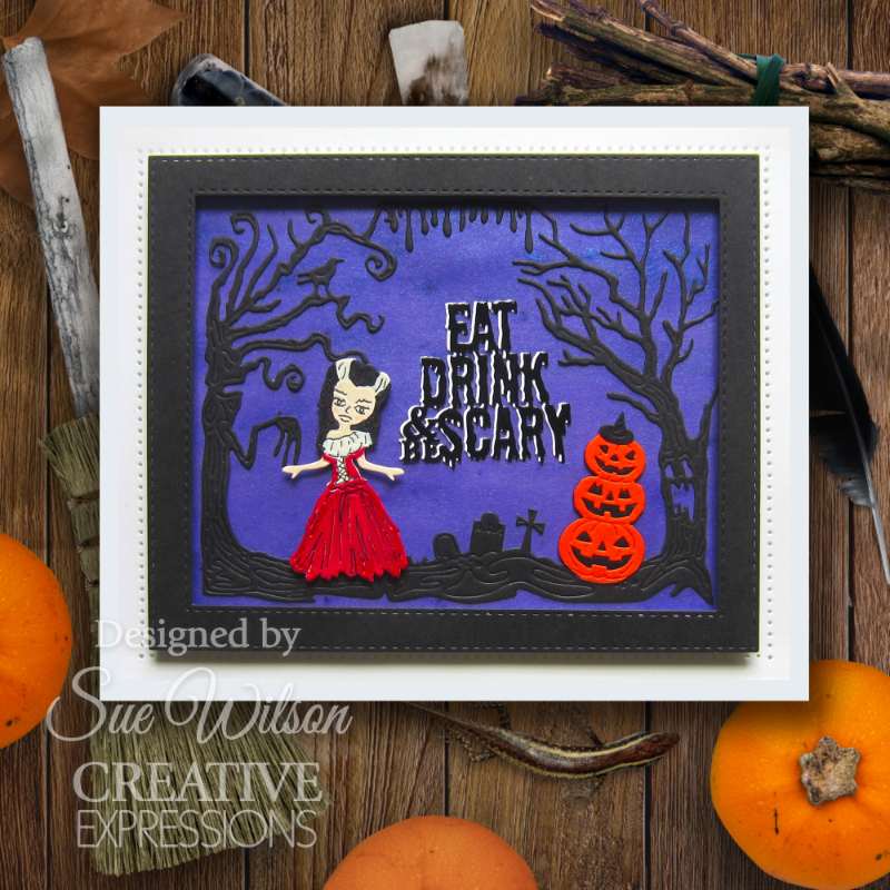Matrice de découpe Cadre squelette d'Halloween Sue Wilson Creative Expressions