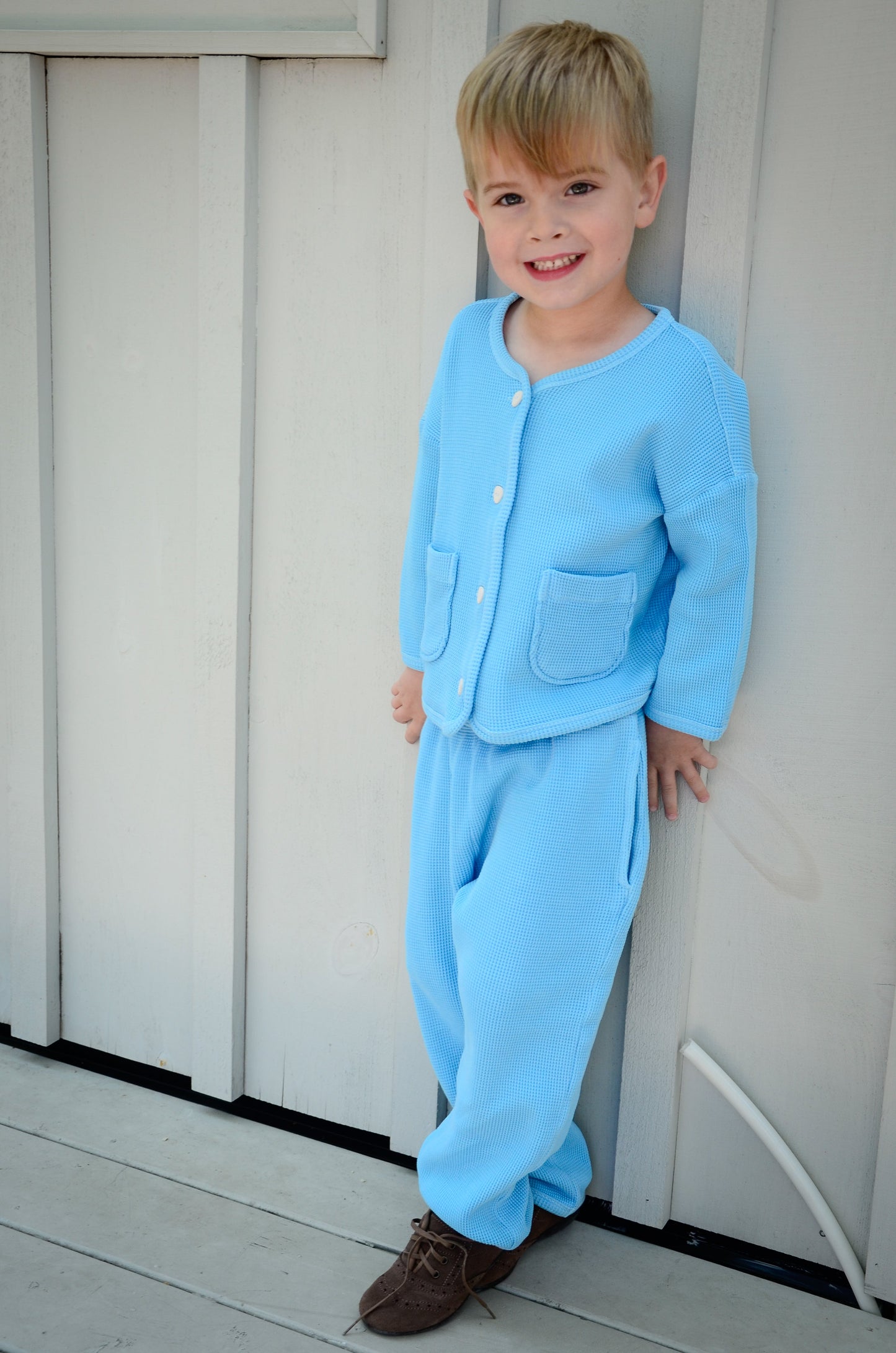 The Comfy Organic Cotton Trousers - SKY BLUE