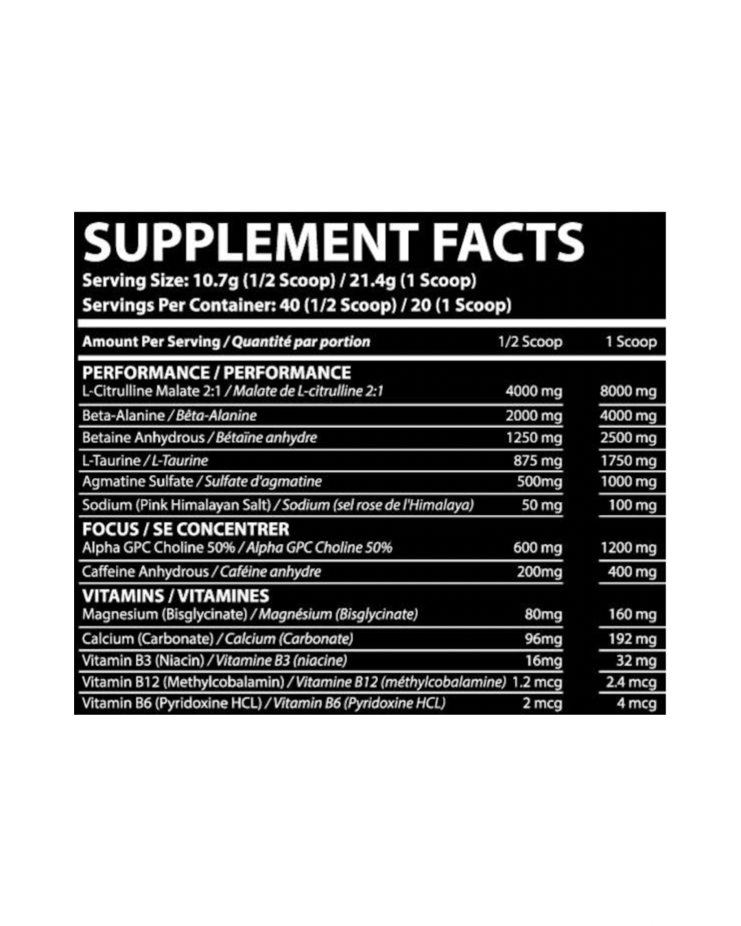APE-X Advanced Pre Workout Supplement for Intense Energy
