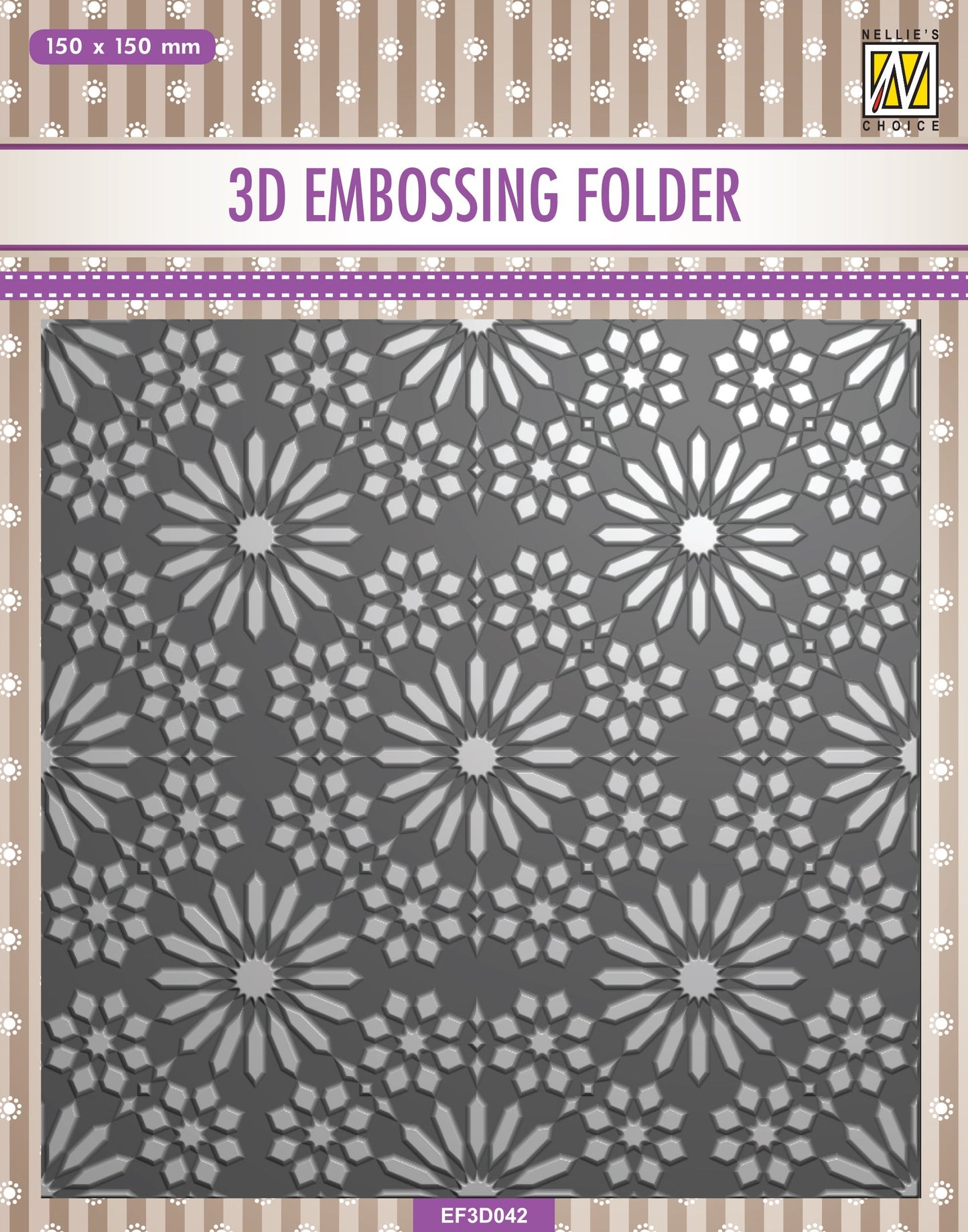 Dossier de gaufrage 3D Nellie's Choice – Cadre carré – Motif floral