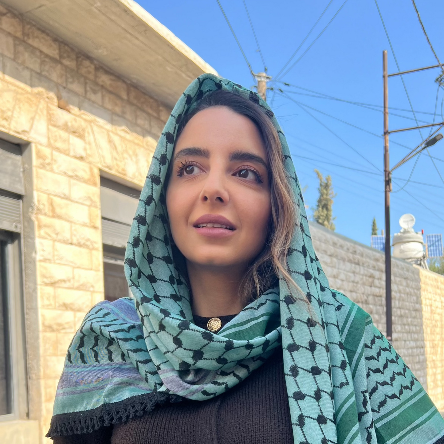 Echoes – Forest Green Kufiya (Keffiyeh) | Made in Jordan