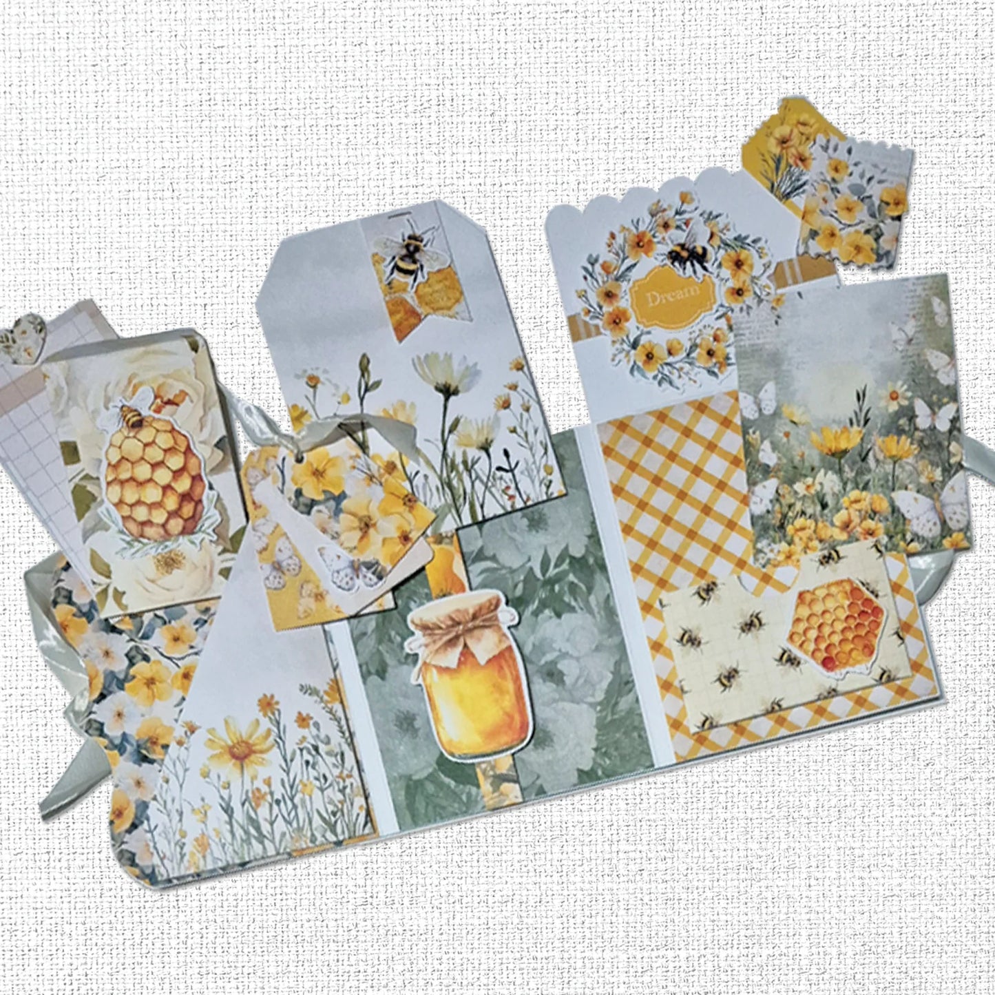 Bees and Butterflies 8.5" x 11" Mini Junk Journal Folio Kit 35013