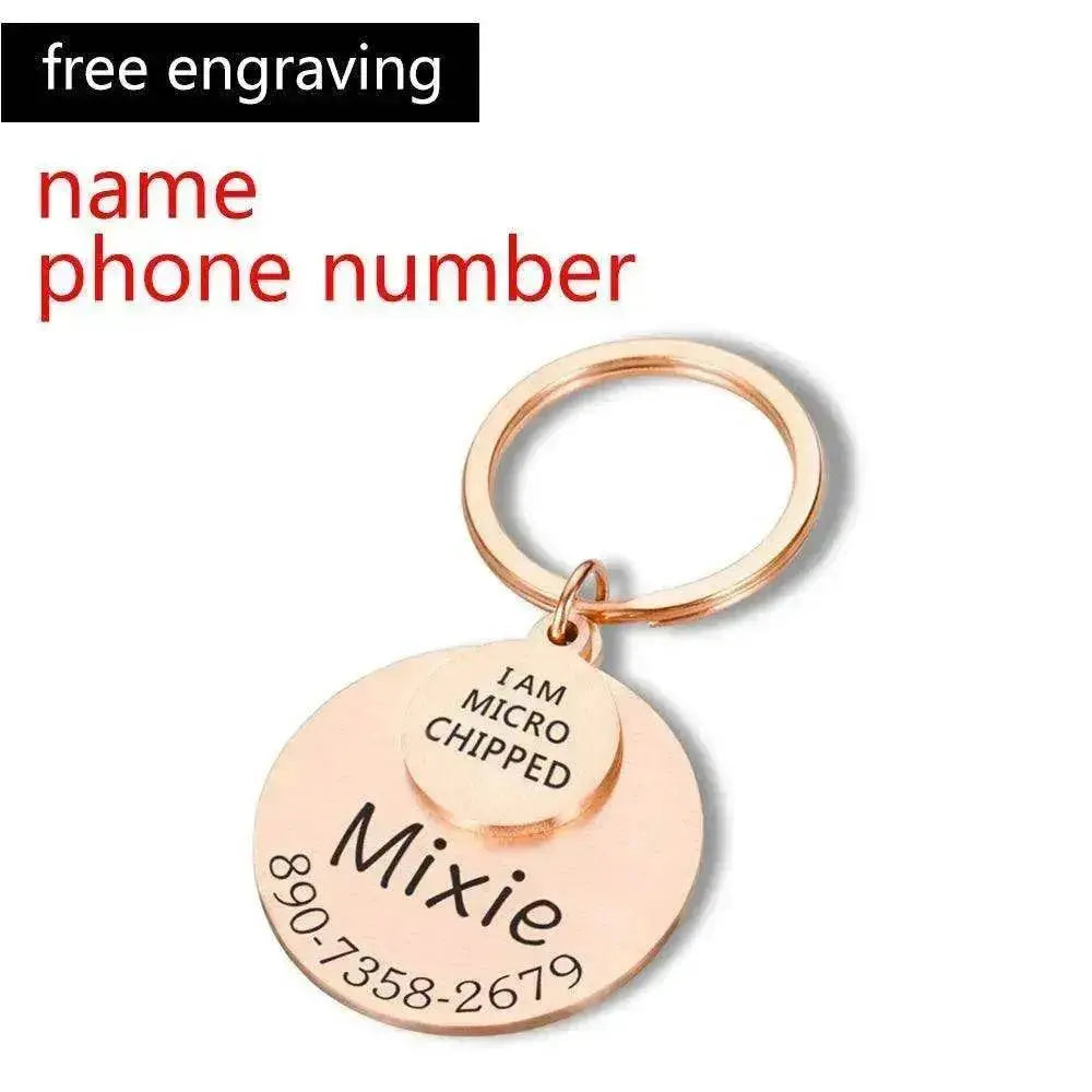 Funny Personalized POD Collar Pet ID Tag Keychain