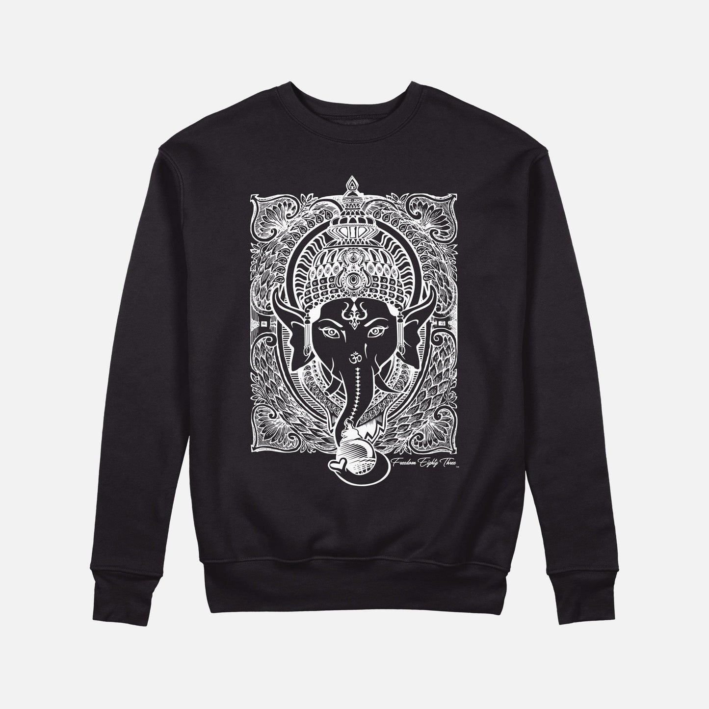 Lord Ganesh Unisex Crewneck - Black