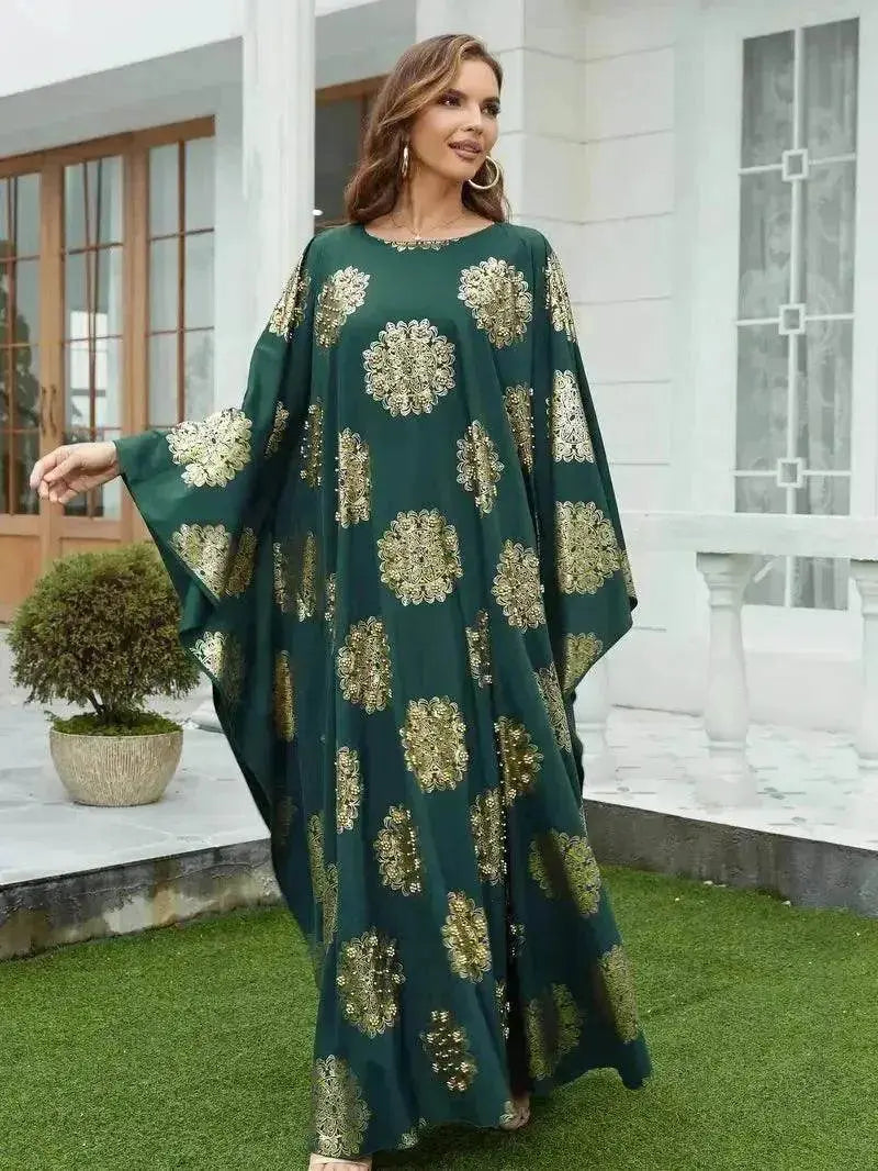 Gilding Batwing Sleeve Arab Women's Robes