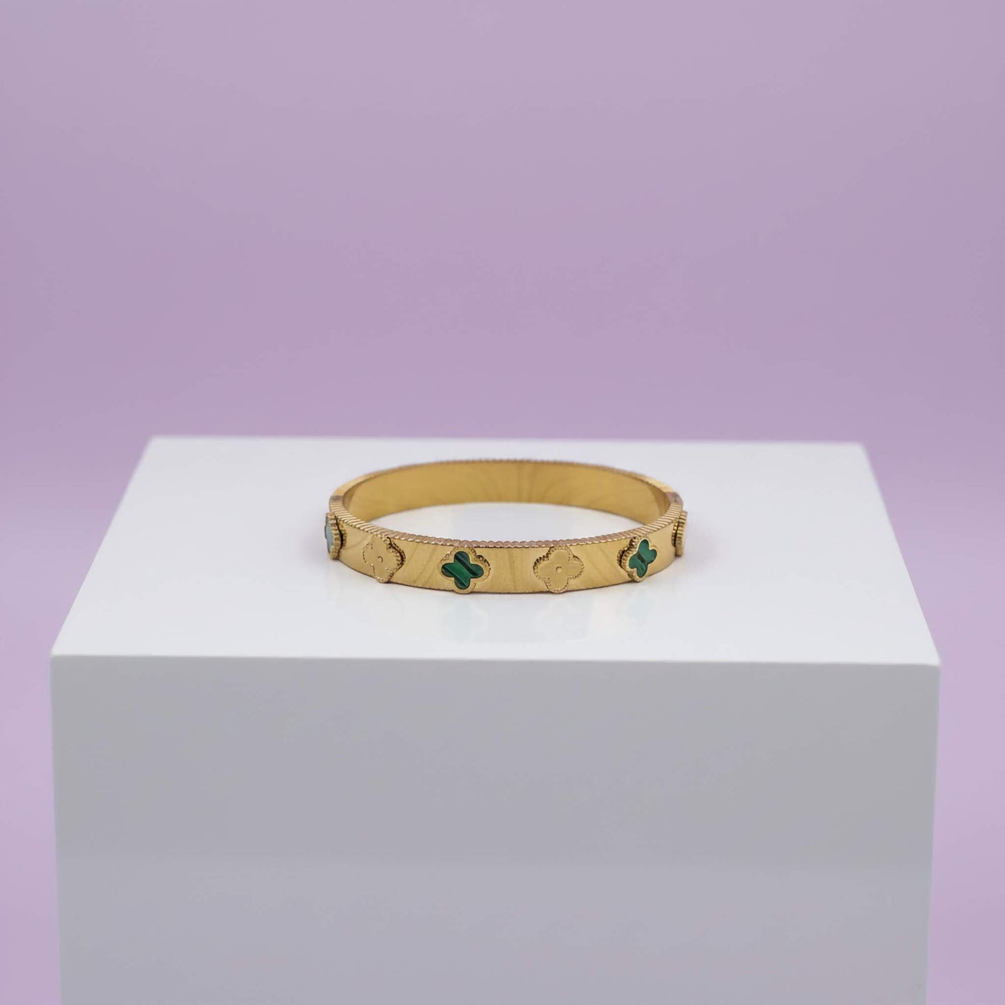 Golden Clover Harmony Bangle | 18k gold plated