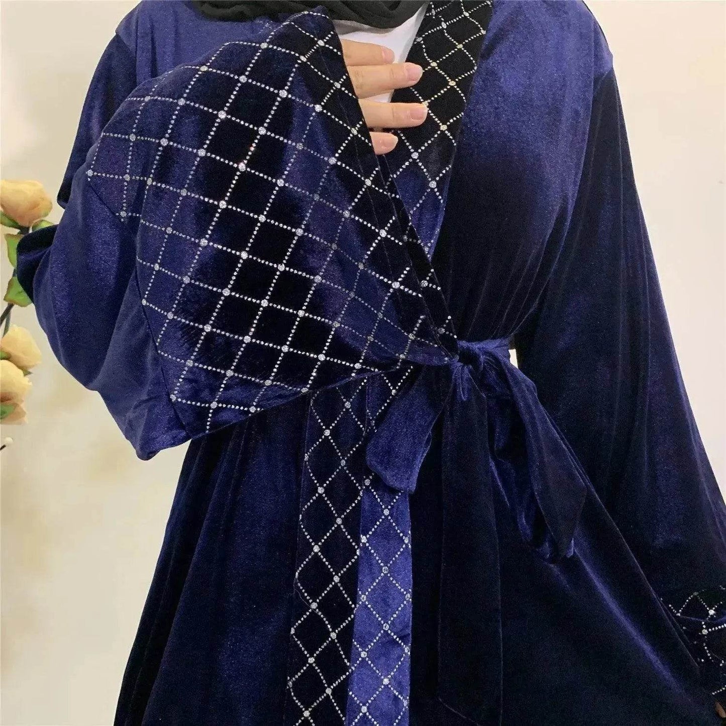 Golden Velvet Gilded Arab Cardigan Robe