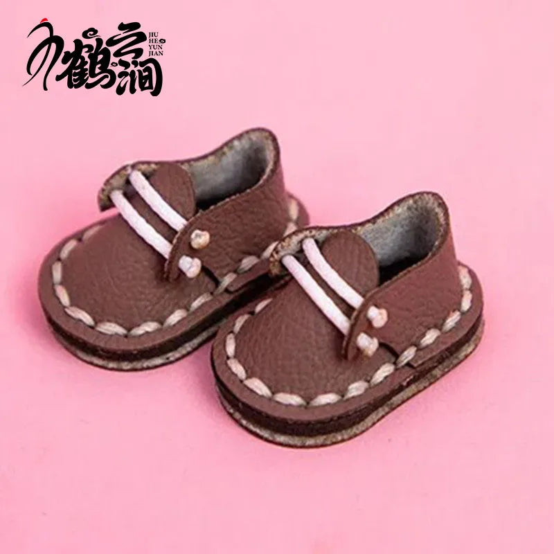 Chaussures décontractées en cuir de vachette faites à la main, chaussures en cuir simples, jolies chaussures BJD Butter, Obitsu11, GSC, 1/12, nouveau