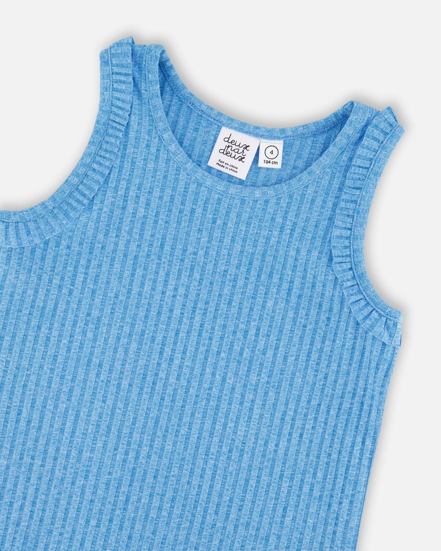 Débardeur côtelé bleu