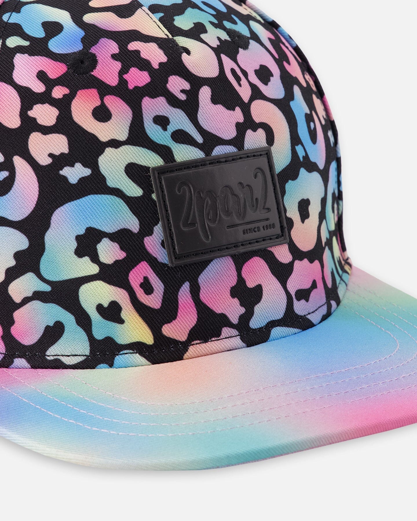 Casquette imprimé animal noir