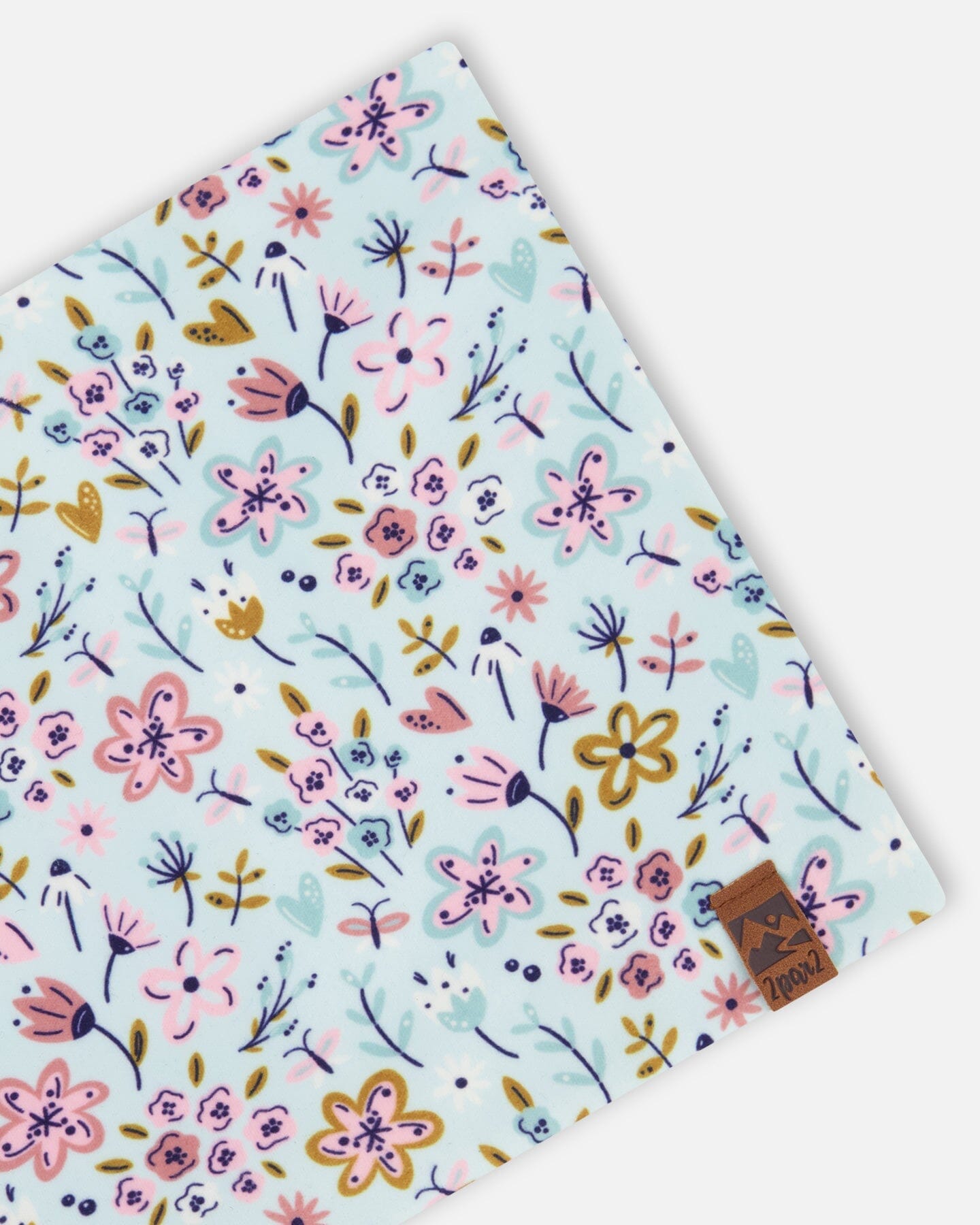 Stretch Jersey Neck Tube Blue Mini Flower Print
