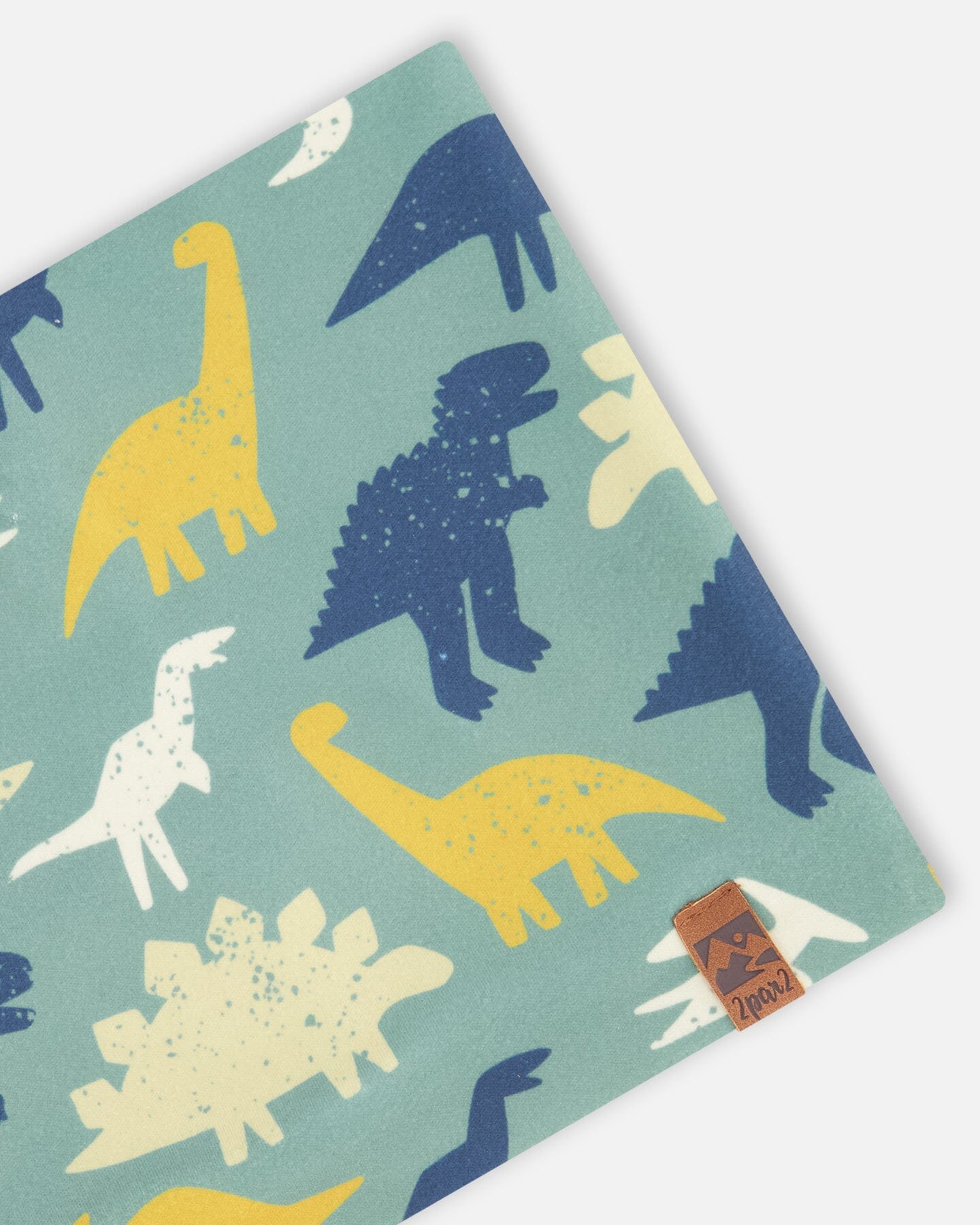 Stretch Jersey Neck Tube Green Dinosaur Print