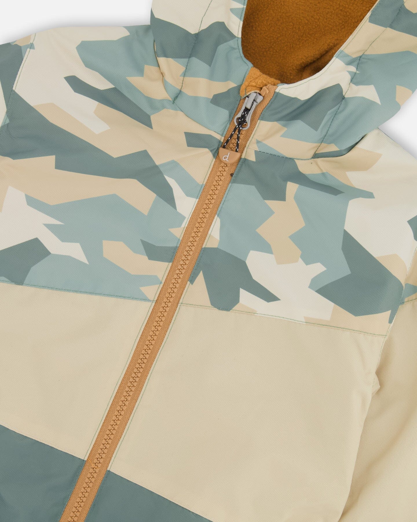 Mid-Season Jacket Green Camouflage Print