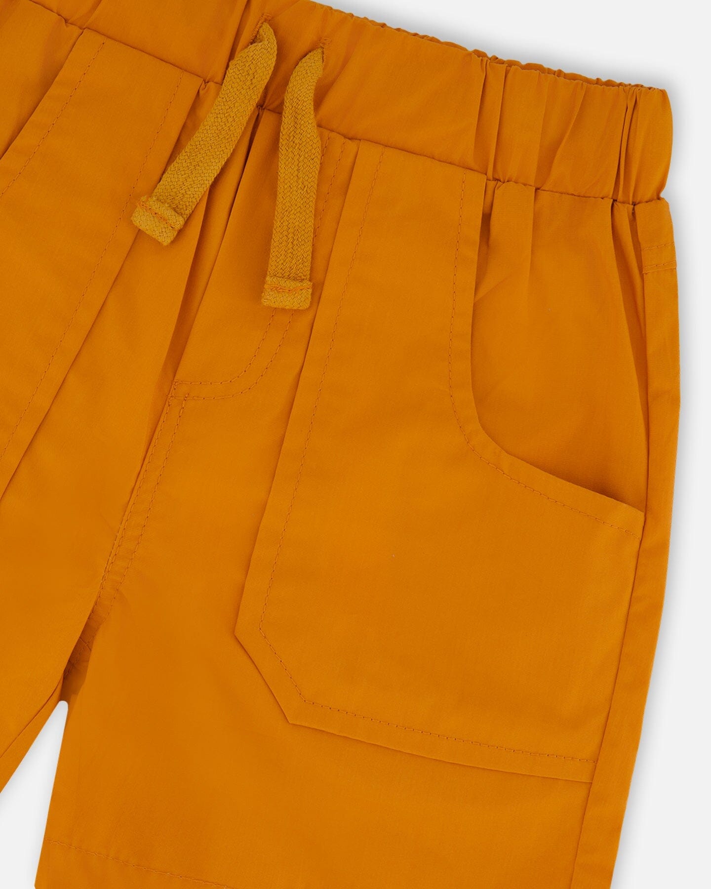 Parachute Shorts With Patch Pockets Burnt Orange