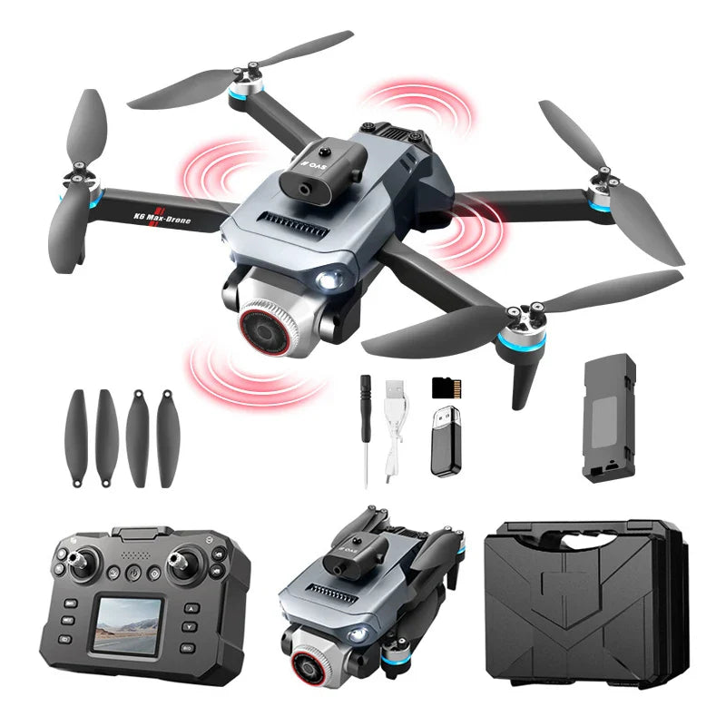 K6 Max Mini Drone Obstacle Avoidance Optical Flow Positioning WIFI FPV Helicopter RC Dron Toy Gifts