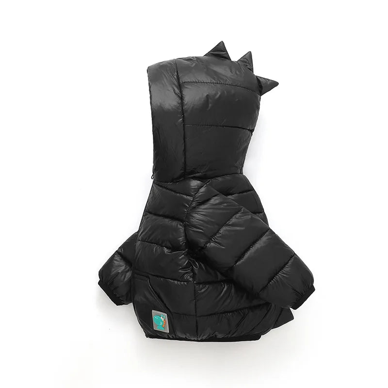Autumn and Winter New Cartoon Style Children's Down Padded Jacket Boys and Girls Cotton Padded Short Light and Thin Coat
