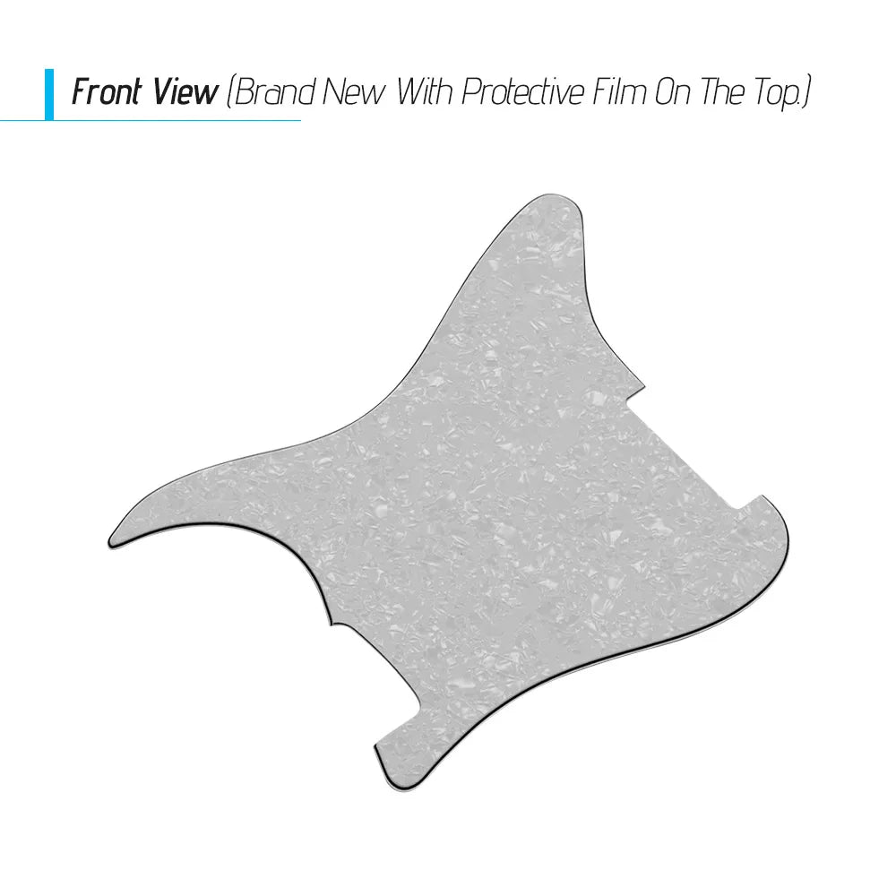 Pickguard pour guitare électrique ST américaine, 3 plis, plaque de protection personnalisée, accessoires de guitare en perles blanches
