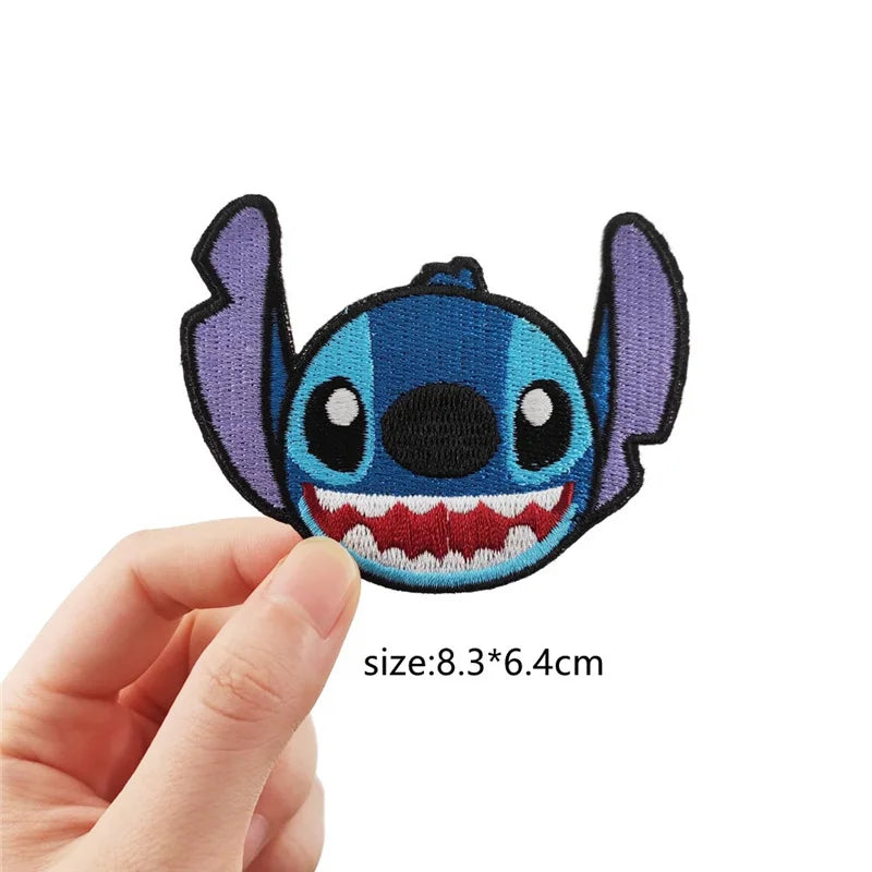 Dessin animé mignon Anime Stitch Écusson thermocollant pour vêtements T-shirt sac chaussures Patch Stitch autocollants pour vêtements autocollant en tissu brodé