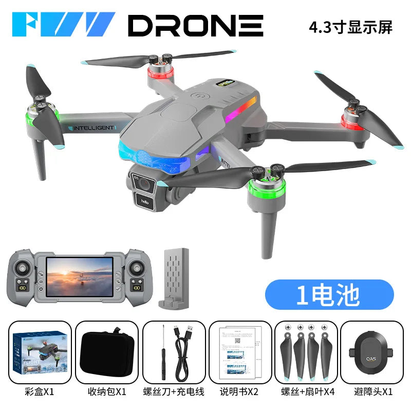 New F177 Mini Drone Dual Obstacle Avoidance Optical Wireless Remote Control Helicopter Beginner Foldable Quadcopter 48MP Camera