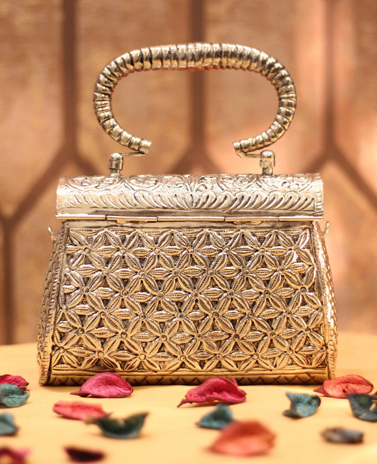 Pochette KISHA argentée