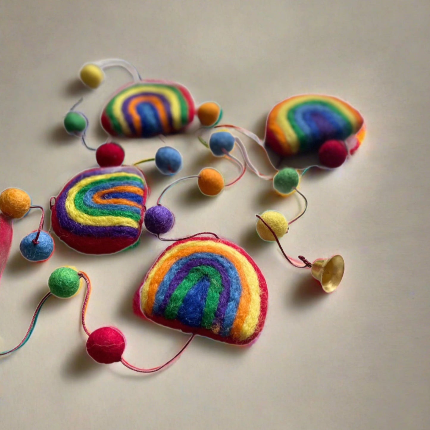 String of Felt Rainbows