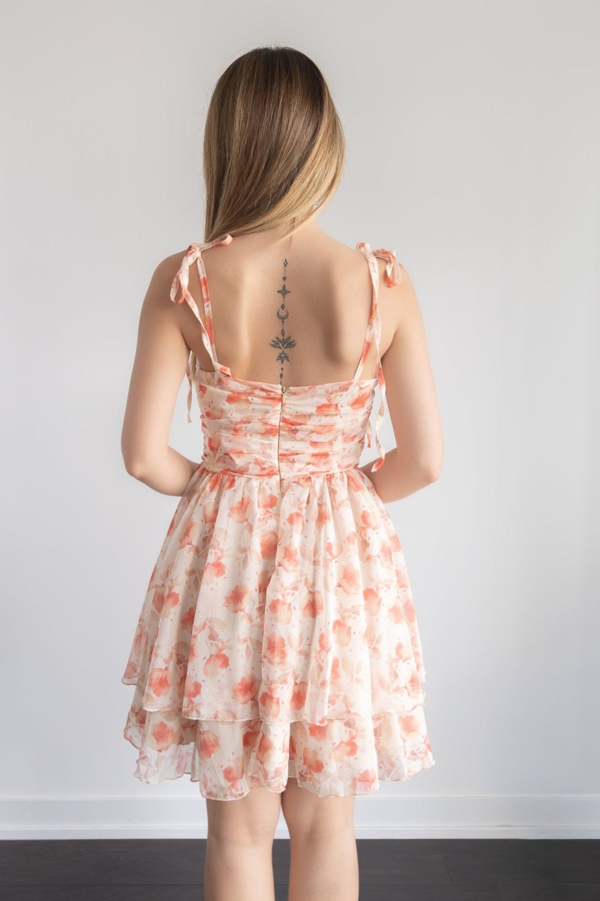 Mini-robe florale Fleur de Pêcher